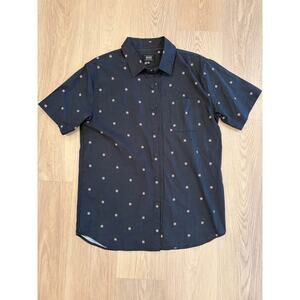 Jacks Surfboard black short sleeve button up size medium